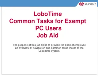 Exempt Employee LoboTime Navigation and Common Tasks Guide