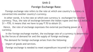 Foreign Exchange Rates and Market Forces