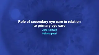 The Role of Secondary Eye Care in Relation to Primary Eye Care