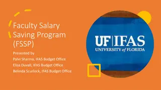 Faculty Salary Saving Program (FSSP) Guidelines and Application Process