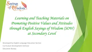 Engaging English Language Teaching Materials for Promoting Positive Values and Attitudes