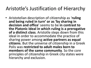 Aristotle's Justification of Hierarchy and Republican Aspects of Citizenship