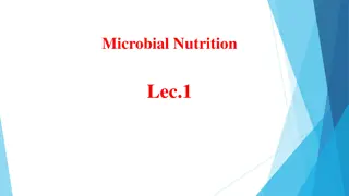 Microbial Nutrition and Bacterial Physiology