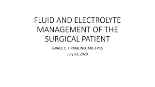 Fluid and Electrolyte Management in Surgical Patients