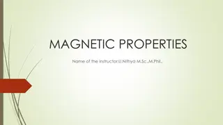 Magnetic Properties and Types of Magnetism