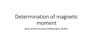 Magnetic Moments and Susceptibilities in Materials