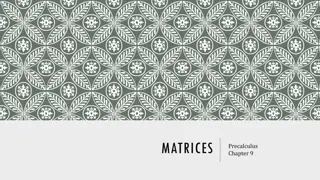 Matrices in Precalculus: Order, Augmented Matrix, and Row-Echelon Form