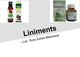 Understanding Liniments: Uses, Formulations, and White Liniment Preparation