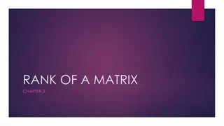 The Rank of a Matrix and Calculation Methods