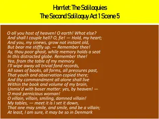 Hamlet's Second Soliloquy: The Revelation and Vow for Revenge