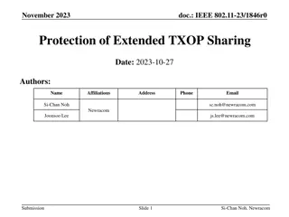 Protection of Extended TXOP Sharing in IEEE 802.11-23/1846r0