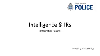 Intelligence Reporting and Assessment in Policing