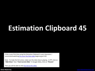 Using the Estimation Clipboard in the Classroom