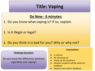 Vaping: Risks and Misconceptions