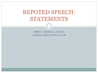 Reported Speech: Rules and Examples