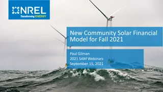 New Community Solar Financial Model for Fall 2021 Webinar Overview