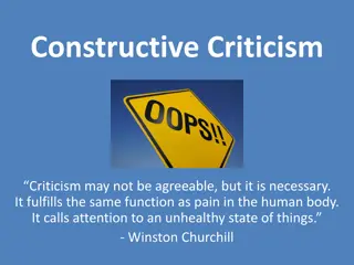 Understanding Constructive Criticism in College
