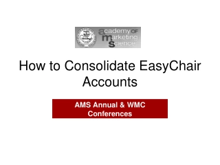 How to Consolidate EasyChair Accounts