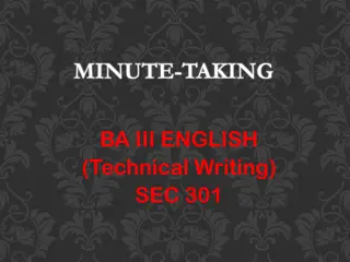 Mastering Minute-Taking in Technical Writing: Essential Skills and Strategies