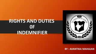 Understanding Rights and Duties of Indemnifier