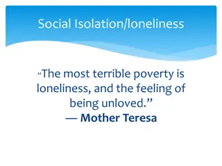Understanding Social Isolation and Loneliness in Seniors