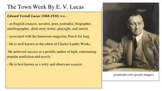 Insights into the Days of the Week by E. V. Lucas