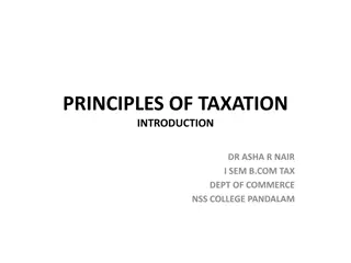 Understanding Principles of Taxation
