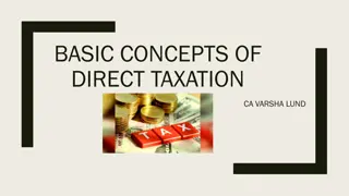 Overview of Direct Taxation: Concepts and Entities Explained