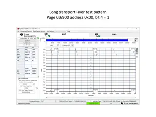 Long Transport Layer Test Patterns for Data Evaluation