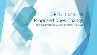 Proposed Dues Change for OPEIU Local 39: An Overview