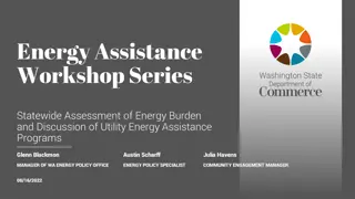 Energy Assistance Workshop Series Statewide Assessment