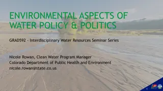 Environmental Aspects of Water Policy and Politics Seminar Series