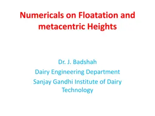 Numerical Problems on Floatation and Metacentric Heights in Marine Engineering