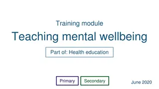 Teaching Mental Wellbeing in Health Education: Training Module Overview