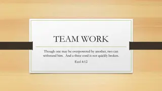 Insights on Teamwork and Team Ministry