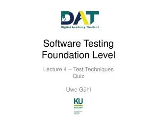 Test Techniques in Software Testing