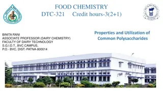 Properties and Utilization of Common Polysaccharides in Food Chemistry