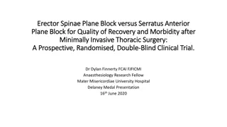 Comparison of Erector Spinae Plane Block vs Serratus Anterior Plane Block in Thoracic Surgery Recovery