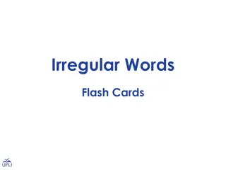 Engaging Irregular Words Flash Cards for Better Vocabulary Retention