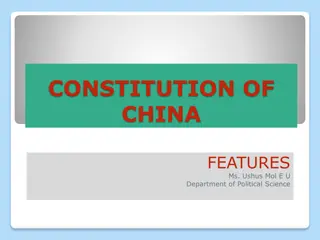 Features of China's 1982 Constitution
