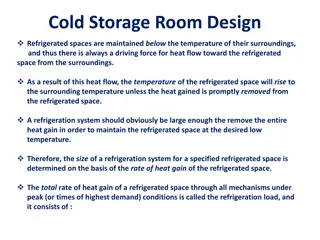 Refrigeration Load and Transmission in Cold Storage Room Design