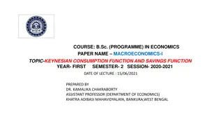 Keynesian Consumption and Savings Functions in Macroeconomics