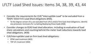 LFLTF Load Shed Issues and Allocation Process