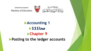 Ledger Accounts and Posting Transactions in Accounting