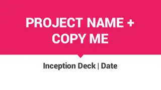 Project Inception Deck: Alignment and Decision-Making Tool