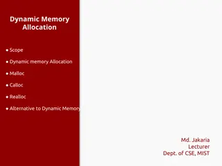 Understanding Dynamic Memory Allocation and Variable Scope in Programming
