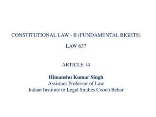 Fundamental Right to Equality in Indian Constitution