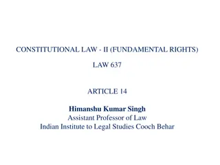 Understanding Fundamental Right to Equality in Indian Constitution