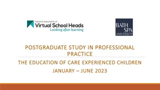 Postgraduate Study in Professional Practice for Care Experienced Children