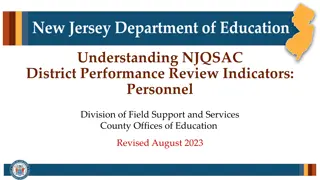 Understanding NJQSAC District Performance Review Indicators